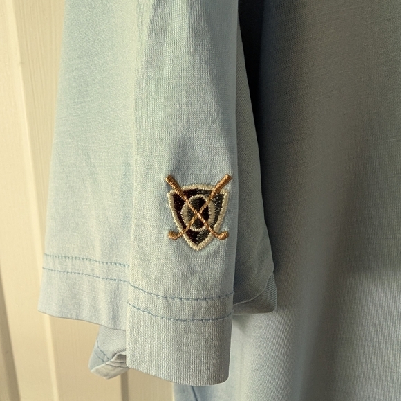 Oxford Super Dry Sky Blue Polo Shirt Size L - Picture 3 of 4